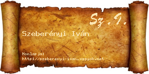 Szeberényi Iván névjegykártya