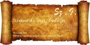 Szeberényi Iván névjegykártya