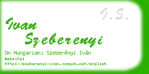 ivan szeberenyi business card